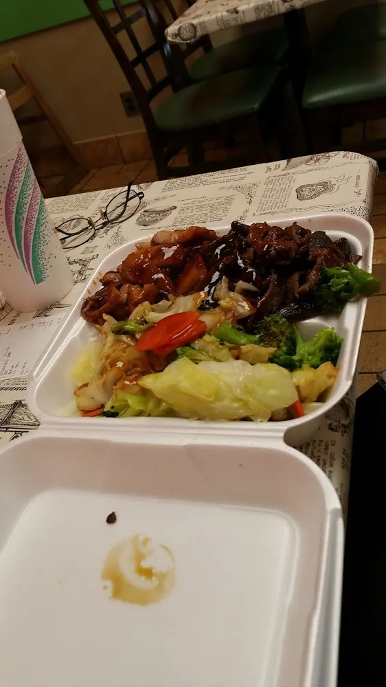 Teriyaki Beef and Chicken Combo Plate